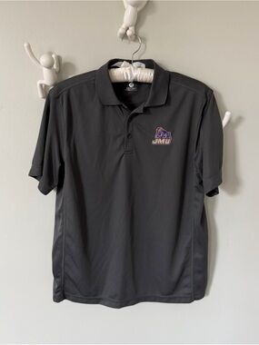JMU Men’s Clique Polo - Logo Collared Shirt Size Medium